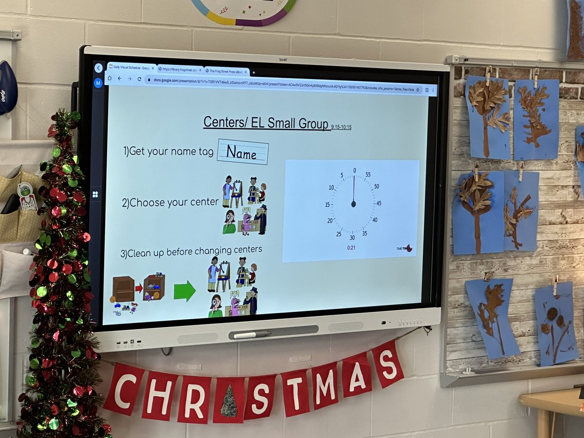 DrBryson23's tweet image. Starting the morning off with centers! Visual timer posted with directions! #smoothtransitions 🐾💙