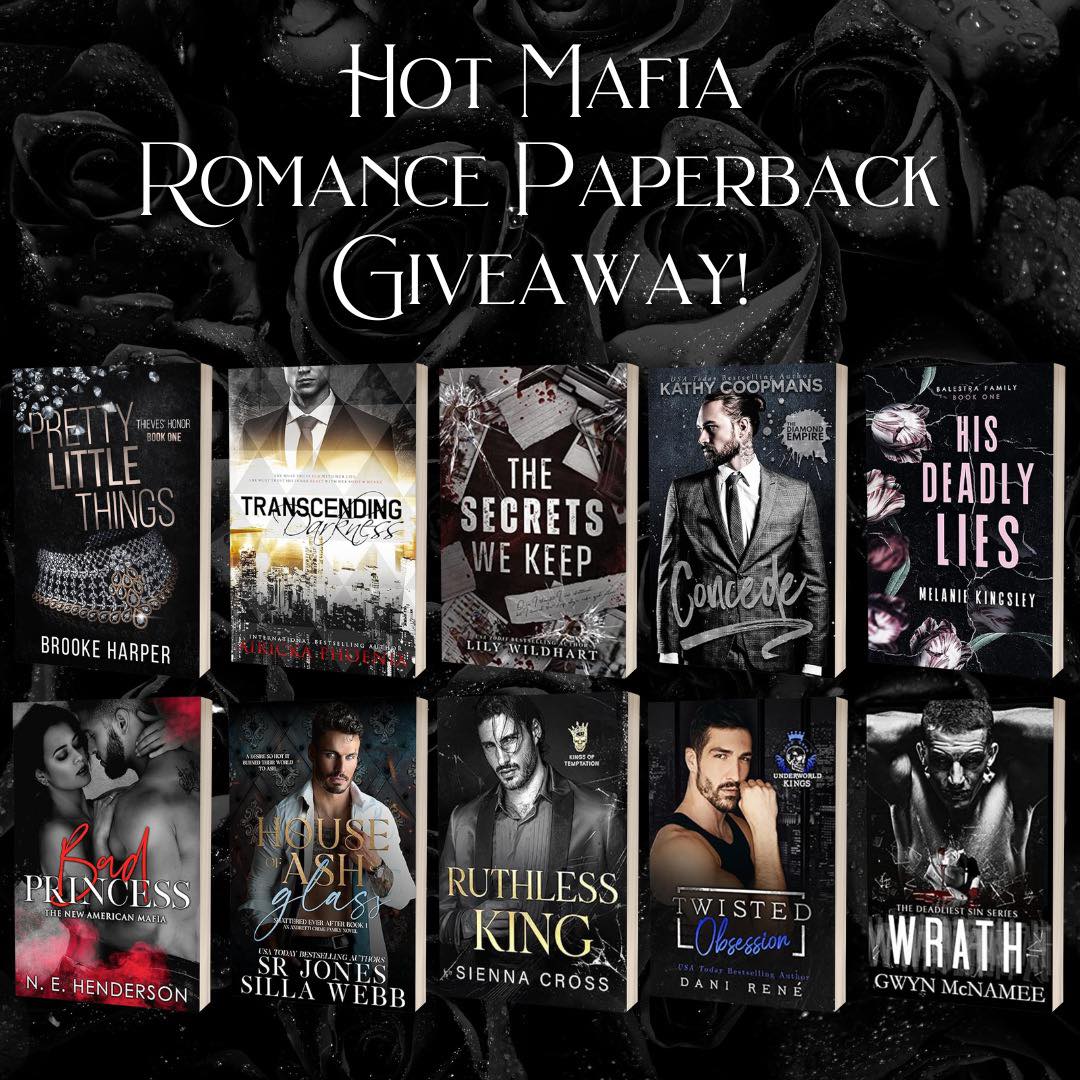 💎HOT MAFIA ROMANCE PAPERBACK GIVEAWAY! 💎

I have teamed up with several authors to being you a HOT MAFIA ROMANCE PAPERBACK GIVEAWAY!

💎 Visit the link below to enter for your chance to win!
kingsumo.com/g/1yjpsb/hot-m…

#paperbackgiveaway #mafiaromance #authorgiveaway @agarcia6510