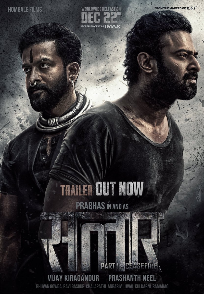PRABHAS: ‘SALAAR’ *HINDI* TRAILER IS HERE… 22 DEC RELEASE… #Salaar - the first collaboration of #Prabhas and director #PrashanthNeel - is loaded with some great action pieces… In *cinemas* 22 Dec 2023 #Christmas2023.

#SalaarTrailer HINDI 🔗: youtube.com/watch?v=HihakY…