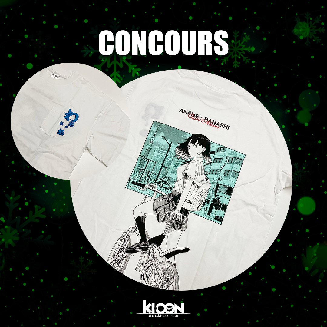 ki_oon_Editions's tweet photo. [ CALENDRIER DE L'AVENT - JOUR 3 ]

On rêve tous d'être aussi stylée qu'Akane ! 👀
On vous aide dans votre nouvel objectif en mettant en jeu 2 t-shirts aux couleurs de sa série, venus tout droit du Japon ! 🤩

Pour participer :
RT + Follow @ki_oon_Editions   

TAS le 4 décembre. https://t.co/H1WL5Mghig