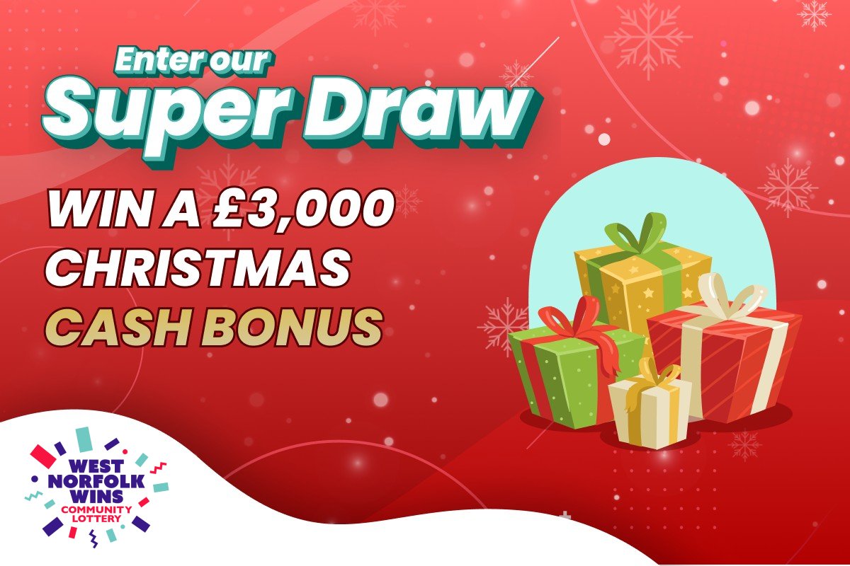 'Tis the season to win BIG! Enter December's Super Draw and you could win our biggest prize ever - a whopping £3,000 Christmas cash bonus! Get your Super Draw tickets before Saturday 23rd December to be in with a chance to win!
Get tickets: bit.ly/3uBDPIv