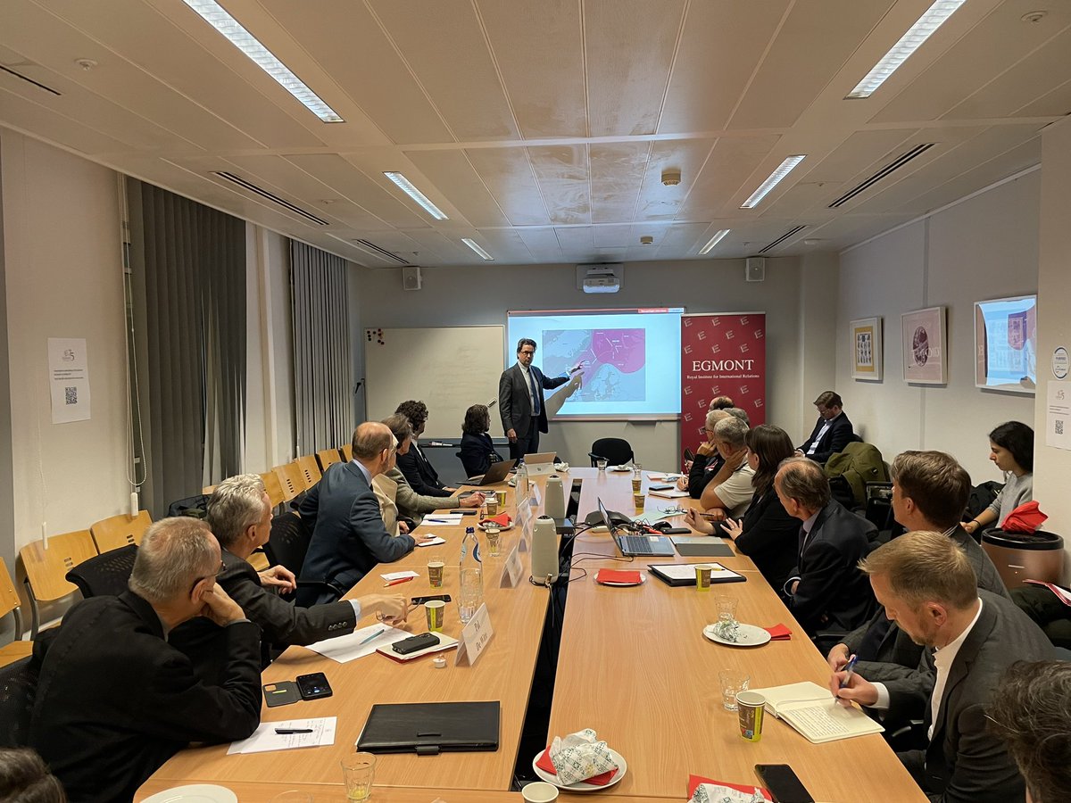 PolarFoundation's tweet photo. Many thanks to @SamuPaukkunen the acting director of @FIIA_fi and the other attendees for sharing their insight and knowledge during a working lunch session at the @EgmontInstitute titled ‘Expert Exchange on Arctic Security’. https://t.co/7DeNOrKLa2