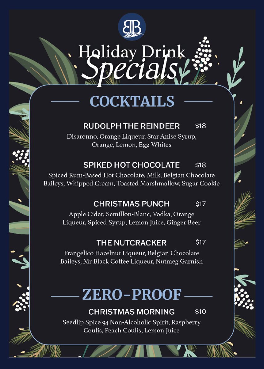 Brasserie Beck Holiday Drink Specials