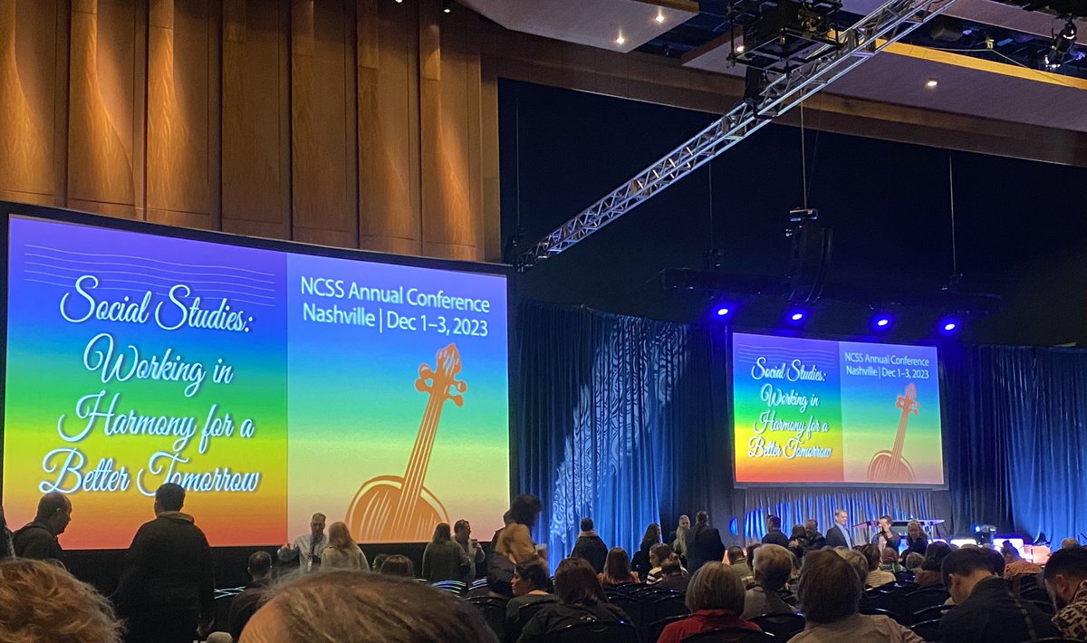 JKirchner10's tweet photo. Excited to be at NCSS this week in Nashville! The focus of this morning's keynote is 10 years of the C3 Framework--what's happening with inquiry across the country. https://t.co/t7uIPYLz2w