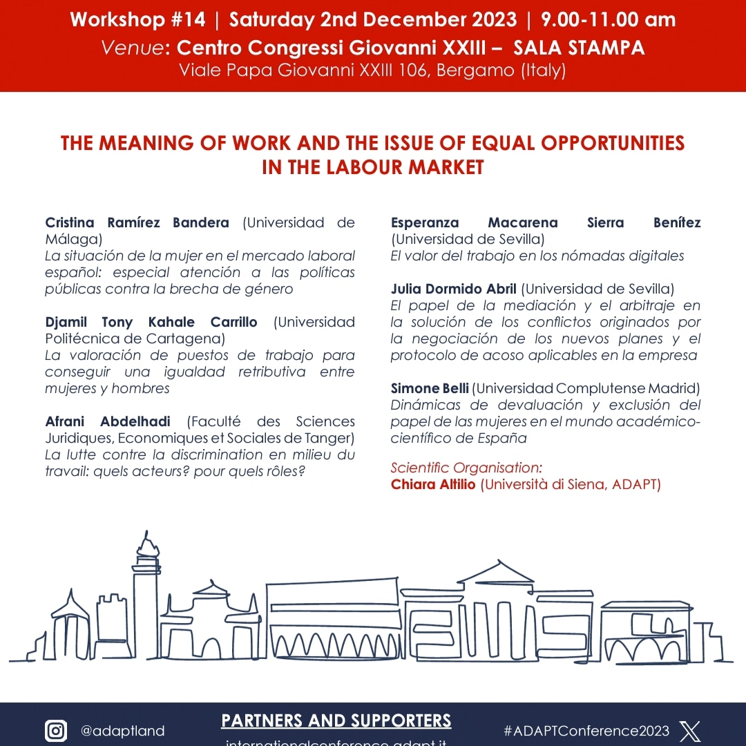 EsperanzaMacar7's tweet image. Un Congreso Internacional #ADAPTConference2023,  Bérgamo 2023. Un año más para debatir sobre cuestiones actuales del Derecho del Trabajo que cambia.