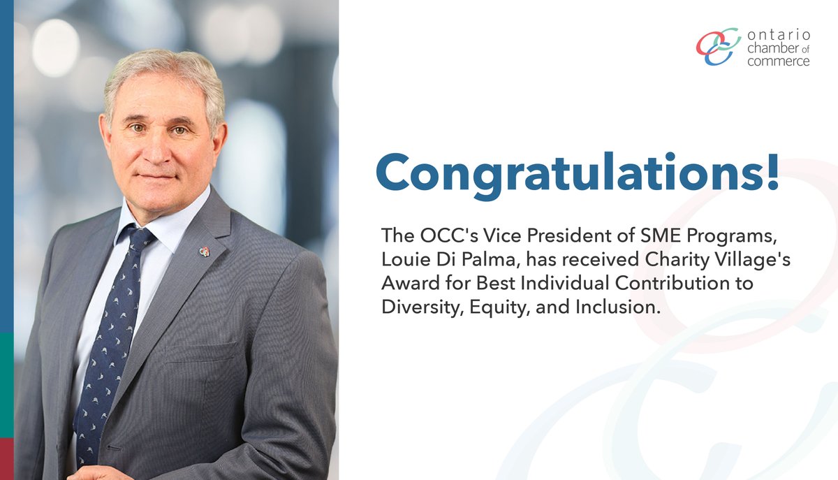 Congratulations to our VP of SME Programs, Louie Di Palma, for receiving <a href="/CharityVillage/">CharityVillage</a>'s Award for Best Individual Contributor to Diversity, Equity &amp; Inclusion. Louie has worked through <a href="/HireAbilityNow/">Discover Ability Network (DAN)</a> &amp; beyond to break down barriers for equity-deserving groups.