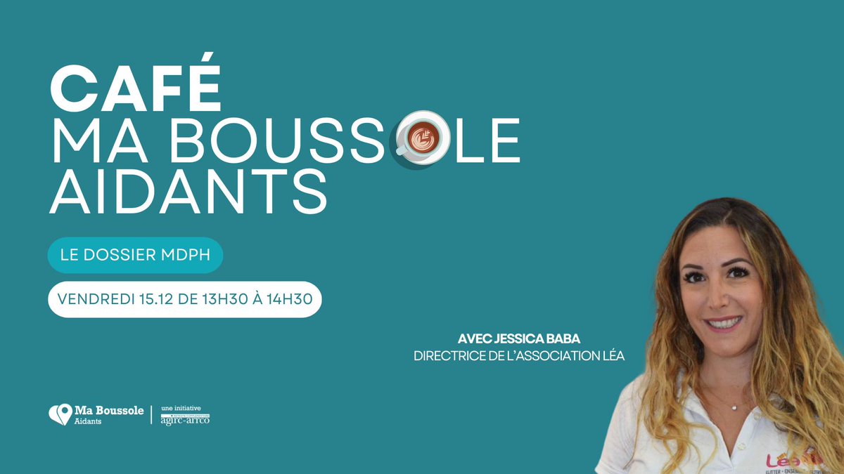 Dossier #MDPH : comment bien le compléter ? Qu’est-ce qu’un projet de vie ? Quels recours en cas de refus ? 🎙Jessica Baba, directrice de l'@Association_Lea, sera notre invitée pour ce café. Inscriptions 👉 bit.ly/4a3odgW #webinaire #dossiermdph #handicap #aidant