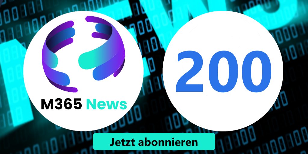 M365NewsDe's tweet photo. Jede Folge wird aufgezeichnet. Und wir feiern heute den 200. Abonnenten. Hier gehts zum YouTube Kanal: https://t.co/O8flX9bscy 
Jetzt Abonnieren! 
Die nächste Ausgabe findet am 12.12.23 um 14 Uhr statt. https://t.co/PLnWVNihSo 
#M365News #Microsoft #mvpbuzz https://t.co/QYpQS9MNuK
