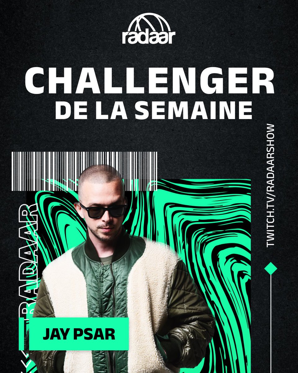 Ce soir sur Twitch, le challenger de la semaine est le producteur / DJ belge <a href="/jaypsar_/">Jay Psar ⭕️</a>.

Il viendra nous parler de son nouveau projet "My Last Mixtape" sorti cette semaine et de comment il s'est retrouvé à gagner un Grammy Award avec Skrillex et Diplo.