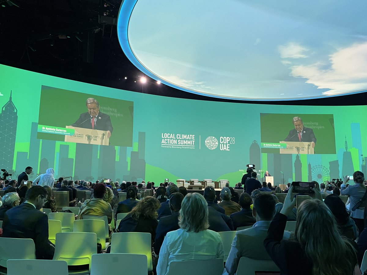 JordanHarris_CC's tweet photo. @antonioguterres In the opening of #LCAS at #COP28 
Success will not be measured in conference rooms, but in cities, towns, regions and states, led by local leaders like you. Local leaders can lead the way…Let’s work as one to protect all communities from the climate crisis
🌍🏙️ https://t.co/kjmqRb7Npl