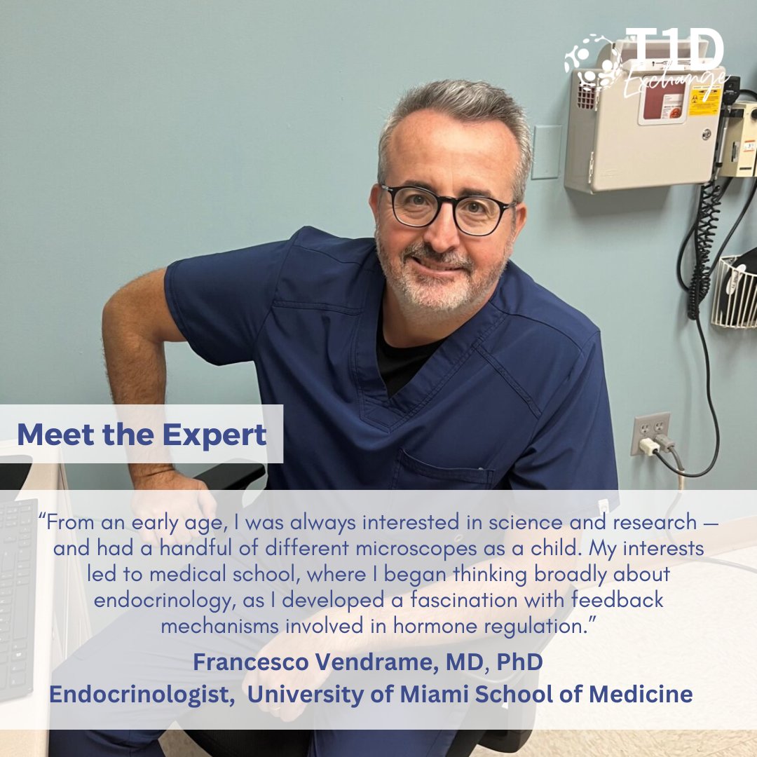 Meet Francesco Vendrame, MD, PhD, an Endocrinologist at University of Miami School of Medicine. Learn about Dr. Vendrame's career in endocrinology, his commitment to patient care, and his role in T1D research: hubs.ly/Q02bCXlr0
#T1DResearch #Endocrinology #PatientCare #T1D