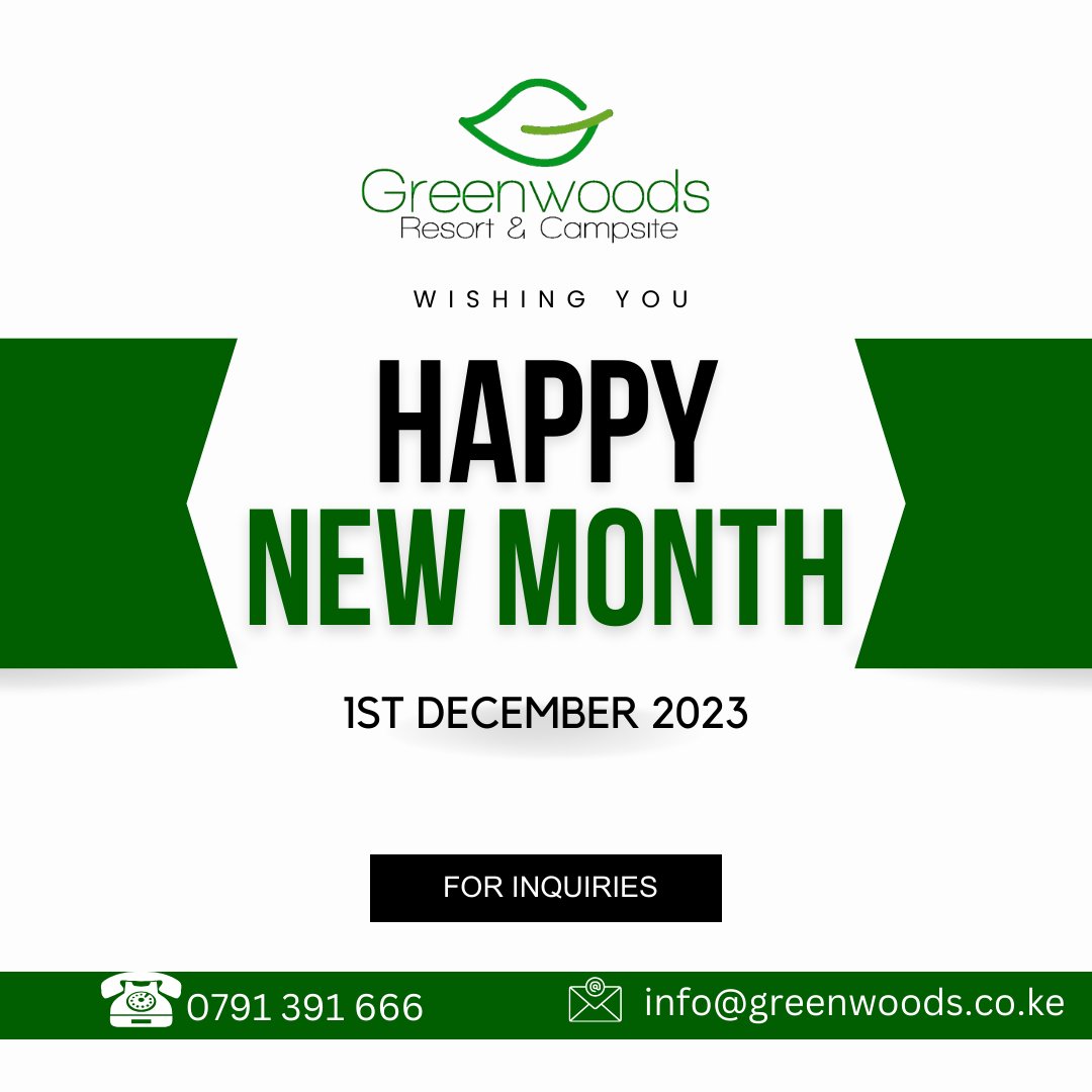 GreenwoodsKenya's tweet photo. Welcome December at @GreenwoodsKenya!..
This December, create memories that last a lifetime with our outdoor activities, delicious cuisine, and unparalleled hospitality. Book your escape to serenity now! 🌿 #DecemberEscapes #GreenwoodsGetaway #NatureRetreat https://t.co/u2InGtfiy3