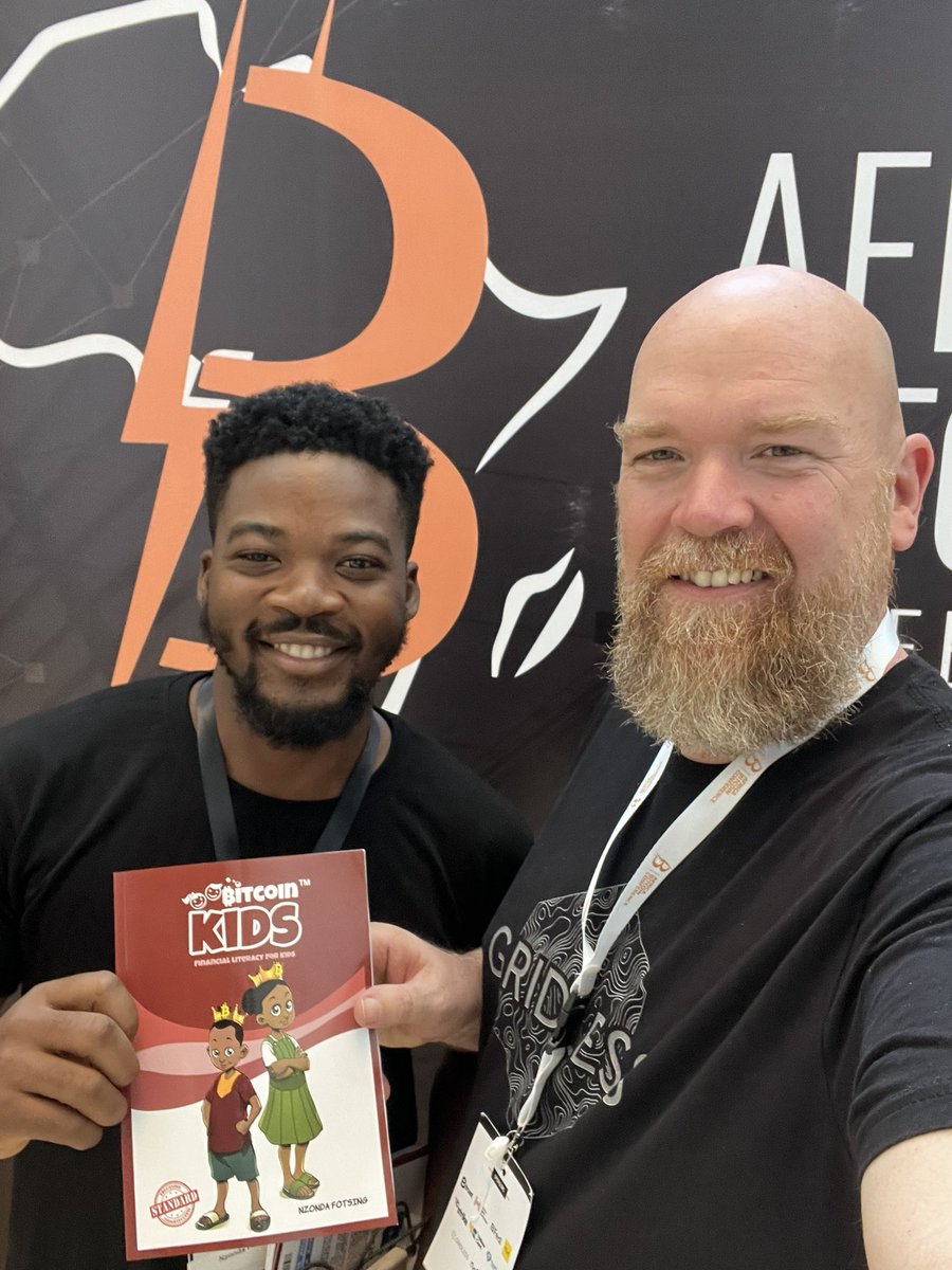 Love things like this. Just met @BitcoinSophist who wrote this African kids  book about Bitcoin.