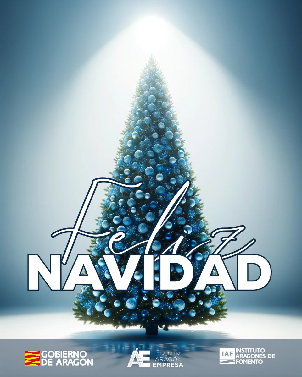 AragonEMPRESA's tweet photo. ¡Felices Fiestas! 🎁🎄✨
#feliznavidad #añonuevo2024 #empresa #aragon #aragonempresa #IAFaragon https://t.co/yeaDBV1eji