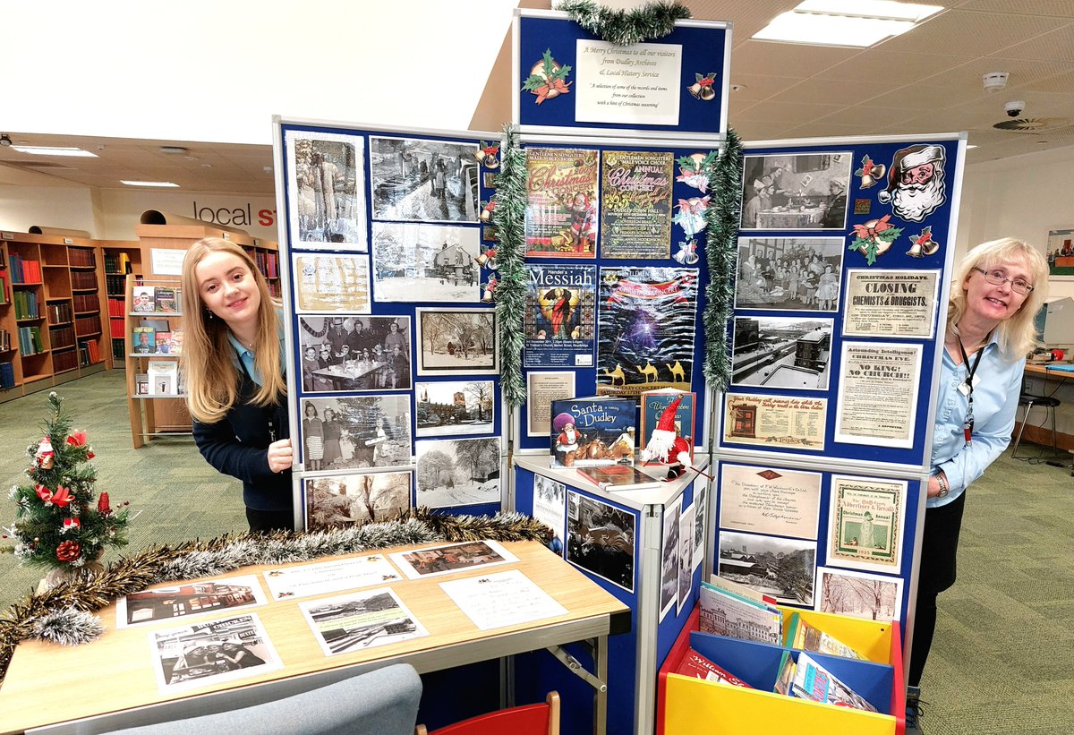 Come along &amp; take a look at our festive display. Its in our searchroom so please come &amp; visit if you are interested in doing family history or finding out about the history of the area.

Seasons Greetings from Hannah and Jane (below), plus the rest of the team at Dudley Archives!