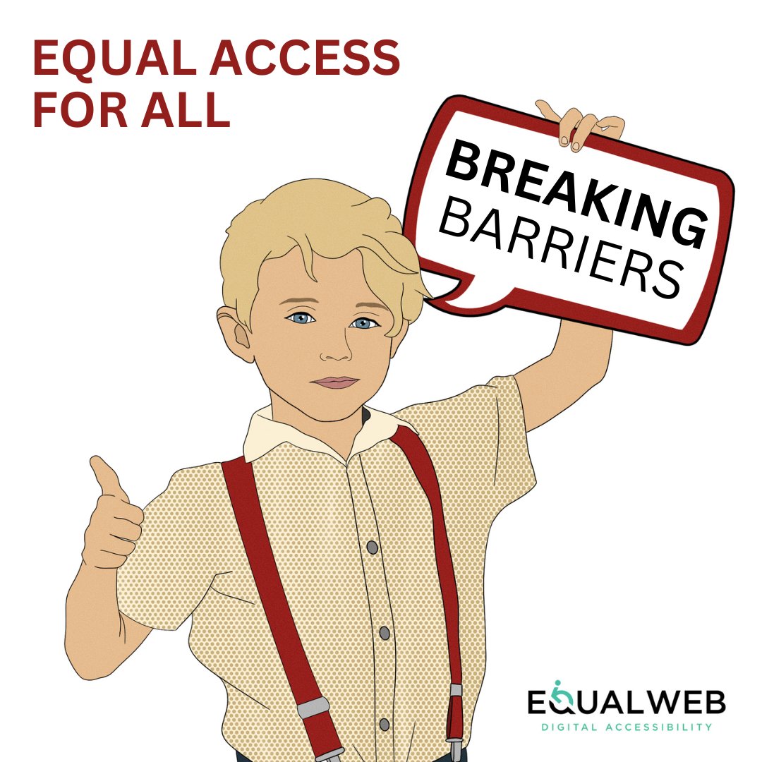 EqualWebDotCom's tweet image. 🔒💥 Breaking barriers: EqualWeb is making the web equal for all,

Everyone deserves equal access online. Let&apos;s work together to make it work.

Learn more:
hubs.ly/Q02bBjNT0

#WebAccessibility #leadership #equality #compliance #AccessibleWebsite