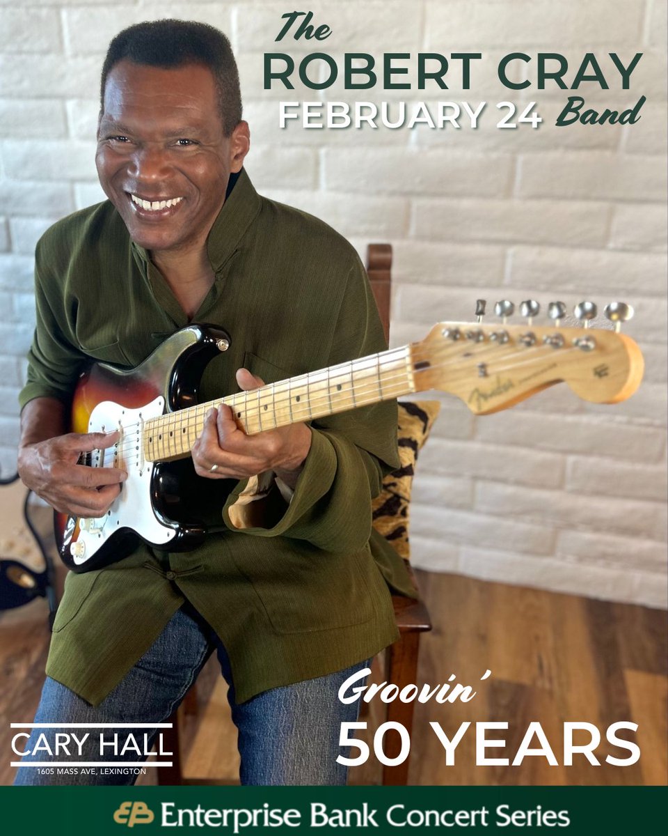 On Sale Now 👇 @robertcrayband on Saturday, February 24 at 8pm! 🎫 etix.com/ticket/p/77245… *Buy directly from Spectacle Live, Cary Memorial Hall, or ETix to avoid ticket scams
