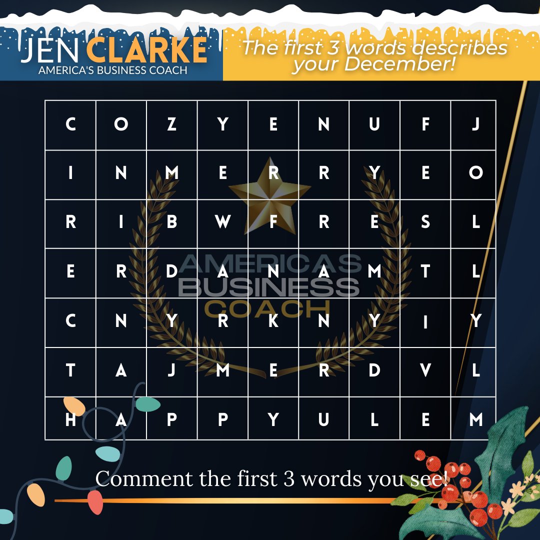 Uncover your December destiny! ✨🔮 Embrace the magic of the season with the first three words you spot. Share your expectations below!

I’ve shown hundreds of Business Owners, Entrepreneurs, Coaches, Consultants, Course Creators, &amp; Brand Owners!