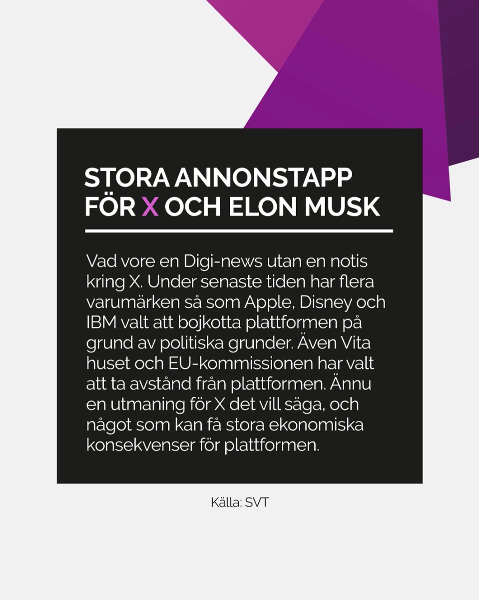 DIGI-NEWS: November 👀🚨

Med november i ryggen kan vi konstatera att Meta är tidiga med sina julklappar i år. Digi-news från gångna månaden bjuder nämligen på en rad nya spännande Reelsfunktioner – och en riktig X-storm.

#ElonMusk #SoMeNews #Meta