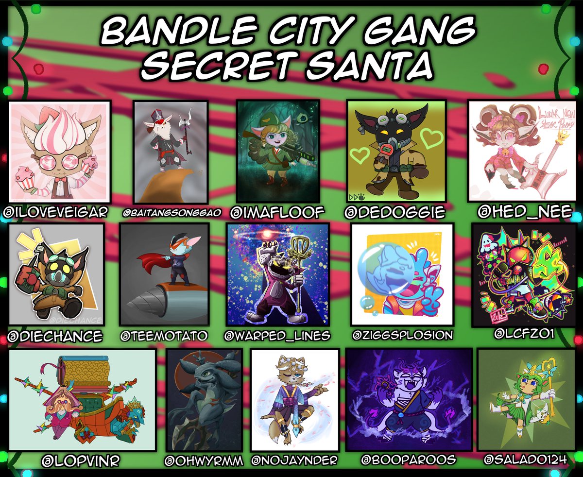 BandleCityGang's tweet image. THANK YOU ALL FOR PARTICIPATING IN THE BANDLE CITY GANG SECRET SANTA!!!

Here's a compilation of the amazing submissions! Of course, the original file was too large, so if you're interested in looking at any of these in their full quality, everyone here is linked in the comments!