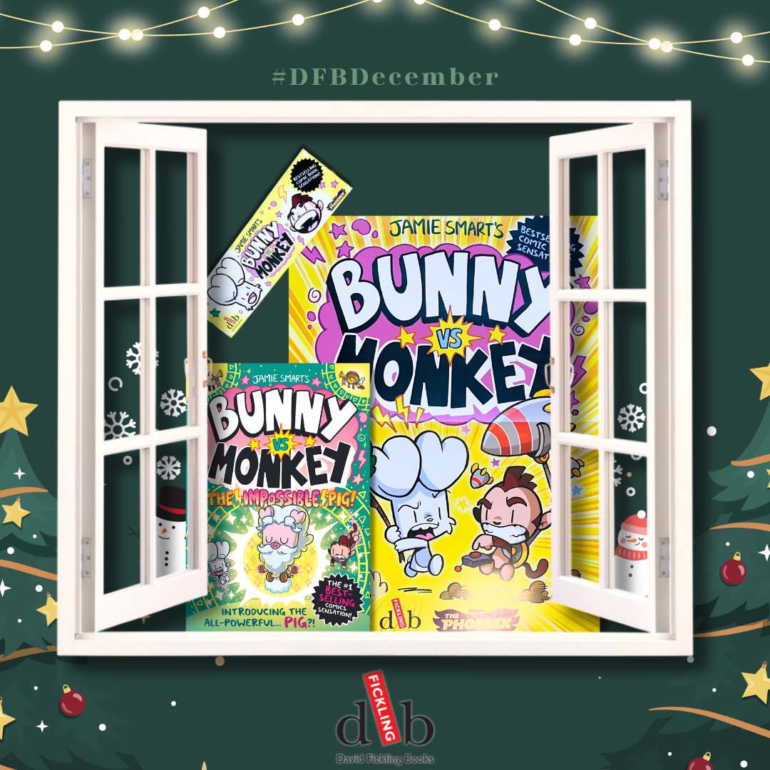 🐒 Day 3 of #DFBDecember is here, and it's <a href="/jamiesmart/">Jamie Smart</a> themed! 🎁 
🐷For the chance to win a Bunny vs Monkey Poster, a matching bookmark and a copy of The Impossible Pig, tag someone who makes you laugh 😂
UK entries only. Ends 4 Dec at 5pm