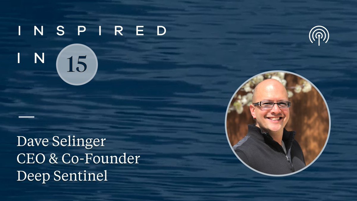 This week on Inspired in 15, Kamran Ali sat down with @daveselinger of @deep_sentinel to chat all about the future of AI-based security. Tune in here: bit.ly/3GqOzvQ