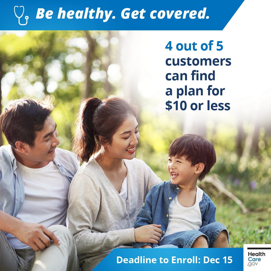 HealthCareGov's tweet image. A new law extends the financial help that lowered Marketplace premiums. 4 out of 5 customers can find a plan for $10 or less: some even $0. Discover the different plans and #GetCovered at: healthcare.gov/get-coverage #MarketplaceOE