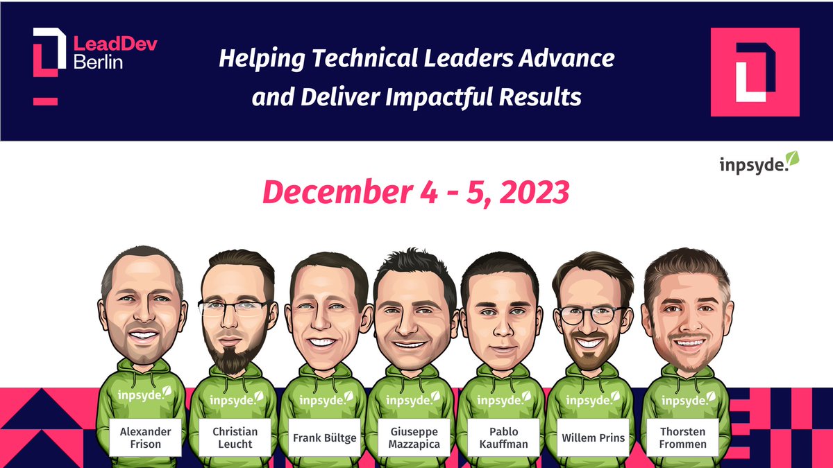 syde_gmbh's tweet photo. 🔊 Inpsyde will be at the LeadDev Berlin next week!🍃So pumped to collaborate with engineering leaders &amp; exchange ideas on new leadership challenges in the future tech landscape.🤩🚀 #LeadDev #InsideInpsyde https://t.co/R7Ld8DlVu9