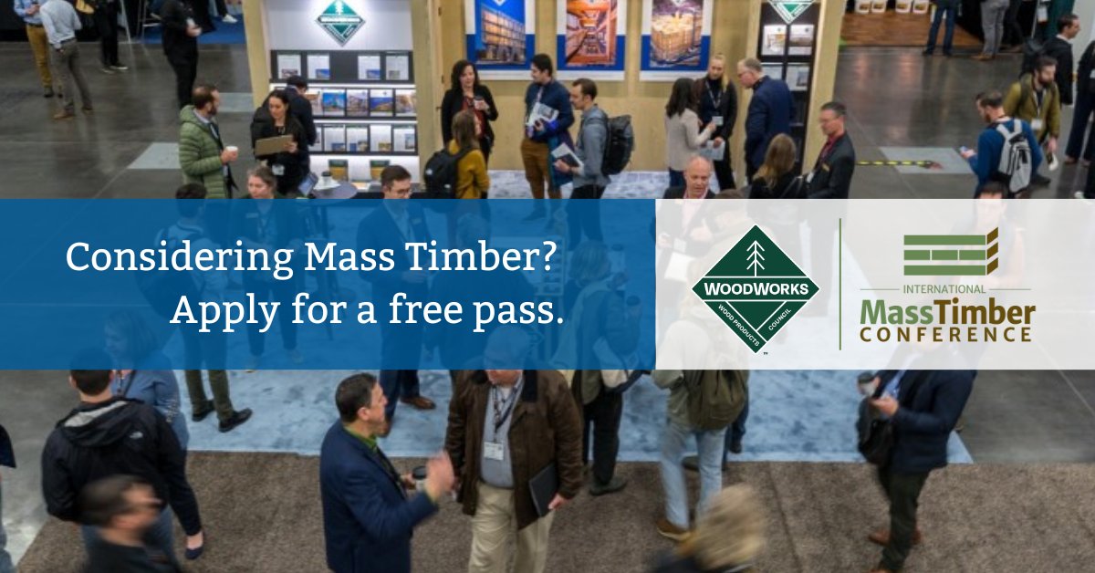 Enter to win a free full pass to the 2024 International Mass Timber Conference (IMTC), the largest gathering of #masstimber experts across the supply chain in the world, co-produced by #WoodWorks. Take the survey: surveymonkey.com/r/MTCPASS2024
