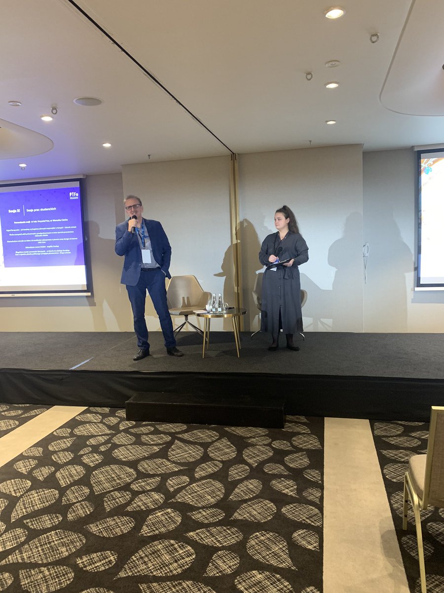 Na zakończenie drugiego dnia XXI #konferencjaPTFe  wysłuchamy 4 prezentacji w ramach sesji prac studenckich