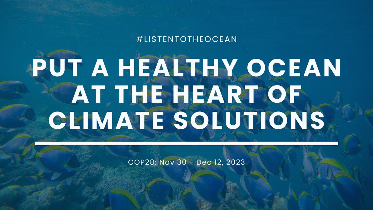 The 🌊 has helped to mitigate the impacts of human-induced #ClimateChange, having absorbed around 30% of CO2 emissions and over 90% of excess heat generated by burning fossil fuels.

At #COP28, world leaders must #ListenToTheOcean and science and prioritise a healthy #ocean.