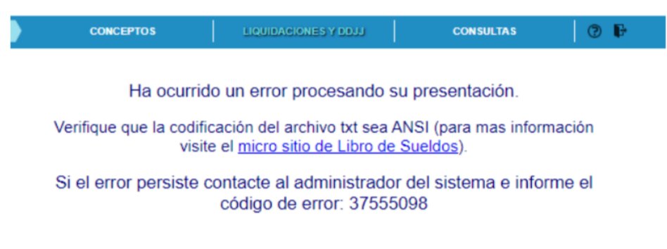 guskatsicas's tweet image. Tenemos reportes del siguiente mensaje  en el portal de #AFIP al intentar presentar Cargas sociales en el libro de sueldos digital . Ya estamos relevando lo que sucede, entendemos que hay un problema con el sitio de #AFIP. 
#Axoft. #Tangosueldos.