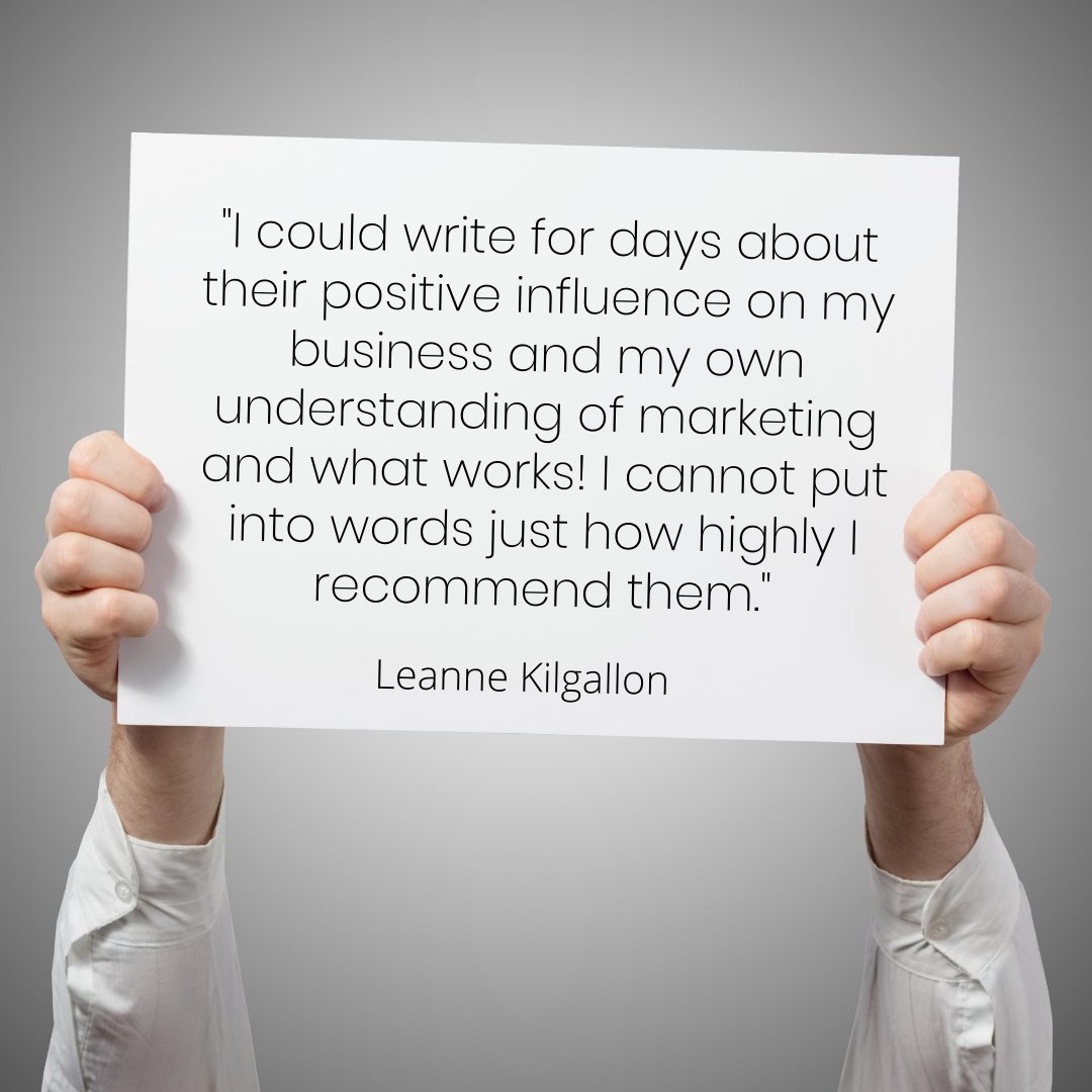HatchitDesign's tweet photo. "I could write for days about their positive influence on my business and my own understanding of marketing and what works! I cannot put into words just how highly I recommend them." Leanne Kilgallon 

We're so proud of our ⭐⭐⭐⭐⭐ Google Reviews! https://t.co/dIQPhu5zFL