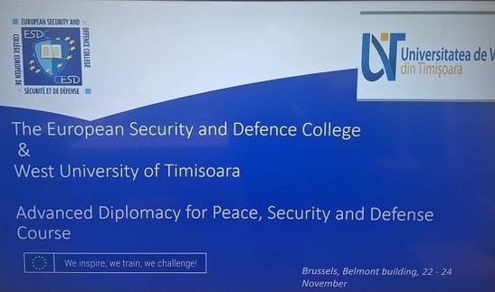 On 23 NOV, @StruyeTanguy contributed to the Advanced Diplomacy for Peace, Security and Defence Course at the European Security and Defence College #ESDC with the talk 🎙️ '#US-#EU relations: A lot of opportunities, but too much hesitation.' #transatlanticrelations @UCLouvain_be