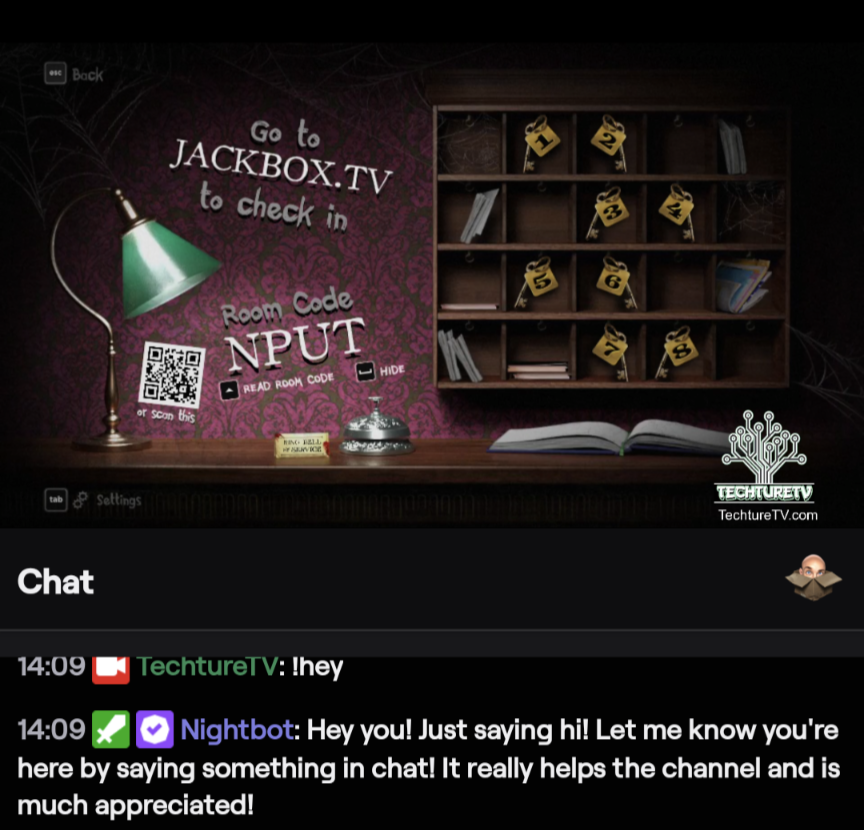 TechtureTV's tweet photo. Playing Now! https://t.co/Ew5HhUmfIi
#Jackbox #JackboxGames #JackboxPartyPack #TriviaMurderParty #TriviaMurderParty2 #TMP #TMP2 #twitch #TwitchStreamer #games #gaming #community #JackBoxStream #JackBoxLive #partygames #gamenight #gameday https://t.co/Wqco0iIRQm