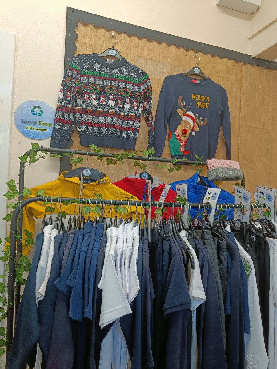 We now have some Christmas Jumpers in our Pittenweem Swap Shop!
Our pupils can wear Christmas Jumpers every Friday in December!
If you have any to donate to our swap shop please hand them into the school office!