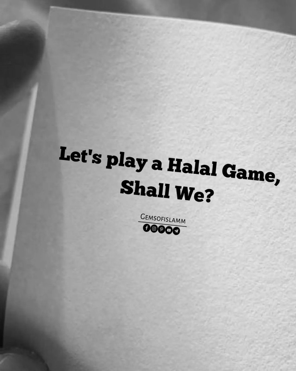 ● Let's Play A Halal Game, Shall We?😎 

● Thread