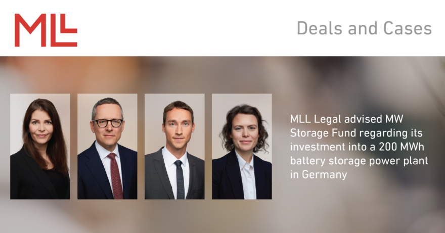 MLL Legal advised MW Storage Fund regarding its investment into a 200 MWh battery storage power plant in Germany. >> bit.ly/49YuZ7V #battery #Switzerland #Germany #power #energy #transaction #deal #investment #lawfirm #powerplant
