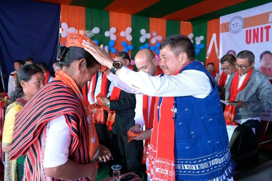 TuliramRonghang's tweet photo. I'm happy that a huge number of people turned up at Hamren, under Socheng Constituency, to show their support for #BJP during the Unity, victory and prosperity rally, and many more APHLC, Indian National Congress - Assam  workers joined @BJP4India again today.

Along with Hon'ble MLAs @darsingronghang, @englengbidya, @RupsingTeron1, EMs, MACs, Mr @HSRONGPHAR, Local MAC of Socheng Constituency, District BJP Presidents of both Districts, Board Chairmen of various Department, and other dignitaries.
