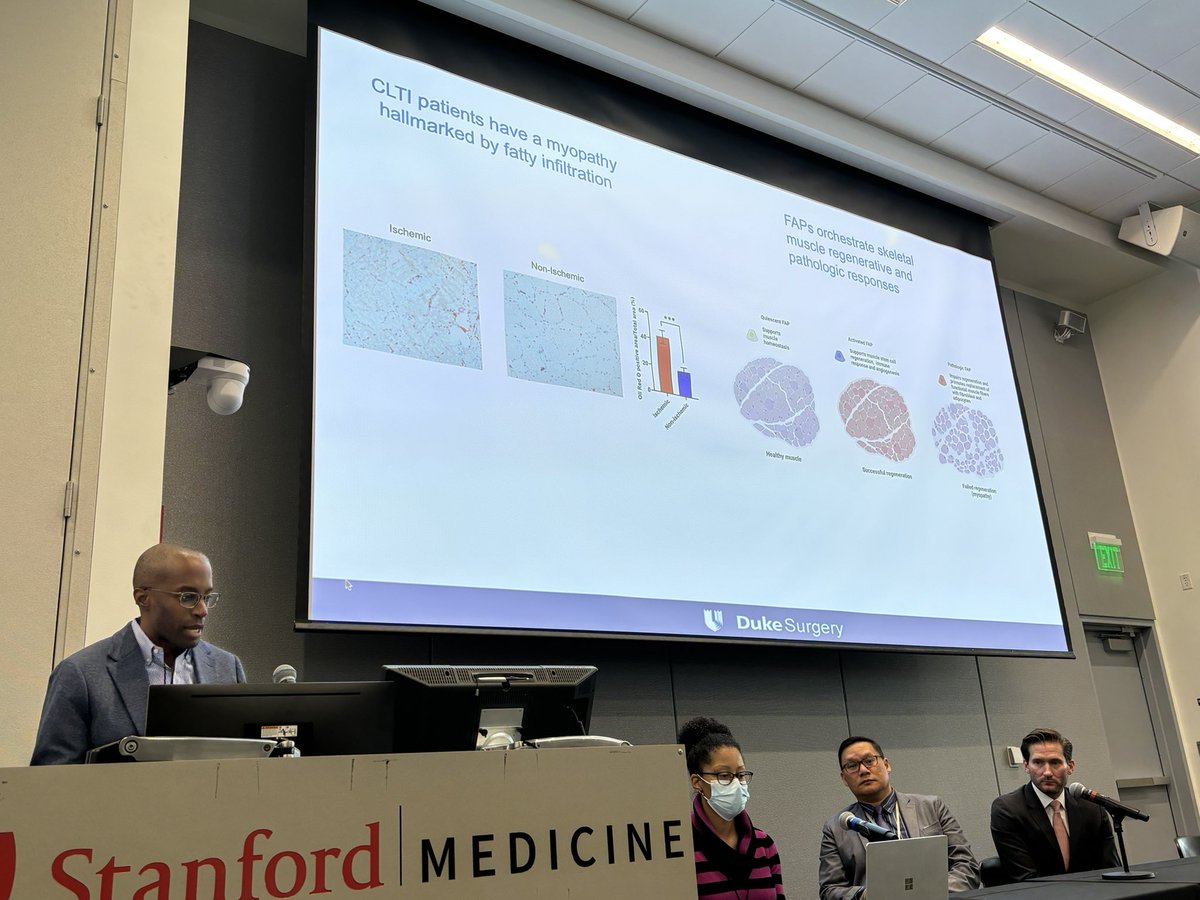 Sean M Wu, MD PhD (@seanm_wu) on Twitter photo Dr Kevin Southerland <a href="/DukeMedSchool/">Duke University School of Medicine</a> discusses role of sfrp1 in adipogenic vcam1+ FAP in chronic limb ischemia @stanford-Duke-Penn-Cornell CV Symposium. <a href="/Stanford/">Stanford University</a>CVI <a href="/Joseph_C_Wu/">Joseph C Wu, MD, PhD</a> <a href="/StanfordVasc/">Stanford Vascular</a> Dr Kevin Southerland <a href="/DukeMedSchool/">Duke University School of Medicine</a> discusses role of sfrp1 in adipogenic vcam1+ FAP in chronic limb ischemia @stanford-Duke-Penn-Cornell CV Symposium. <a href="/Stanford/">Stanford University</a>CVI <a href="/Joseph_C_Wu/">Joseph C Wu, MD, PhD</a> <a href="/StanfordVasc/">Stanford Vascular</a>