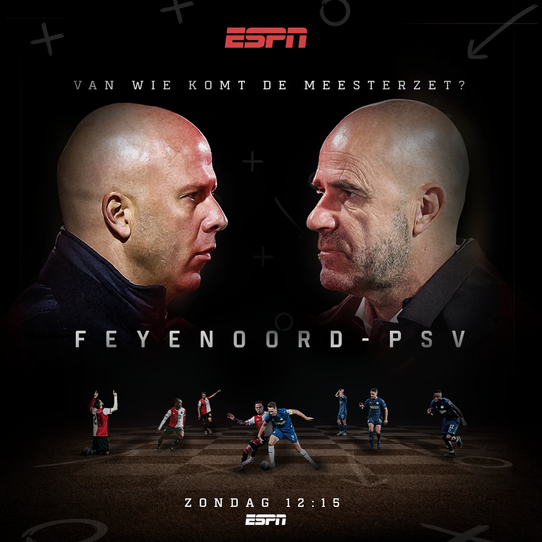 🔥 Feyenoord vs. PSV 🔥 Aanstaande zondag 3 december staat een titanenstrijd op het programma! 🏆 wie zet volgens jou de meesterzet? Laat het ons weten in de comments! ⚽️💭

#FeyenoordvsPSV #MatchdayShowdown #VoetbalFever