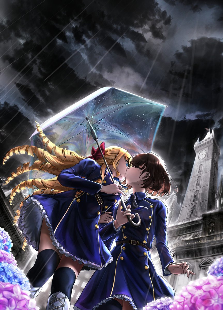 Tofufuyu0112's tweet photo. Claire and Rae have a little romance under the rain in Nur-Empire.
#私の推しは悪役令嬢 #WataOshi #IFTV #anime #manga #百合 #yuri #GL @Inori_ILTV https://t.co/HAfHnA1oBW