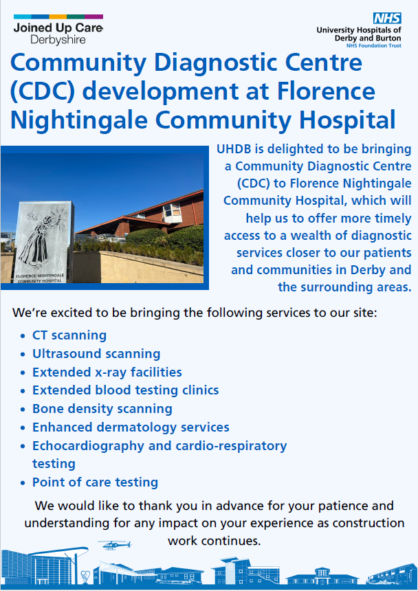 CherylD03845603's tweet photo. Coming soon...Community Diagnostic Centre at Florence Nightingale Community Hospital @mikegoodwin84 @AndrewSelby79 @joannebe https://t.co/Zv2zp4kYYw