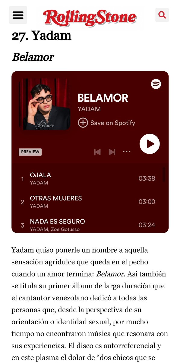 La revista Rolling Stone en español incluyó a los venezolanos <a href="/yadamandres/">YADAM</a> y <a href="/Rawayana/">RAWA</a> en su lista de discos iberoamericanos que marcaron 2023