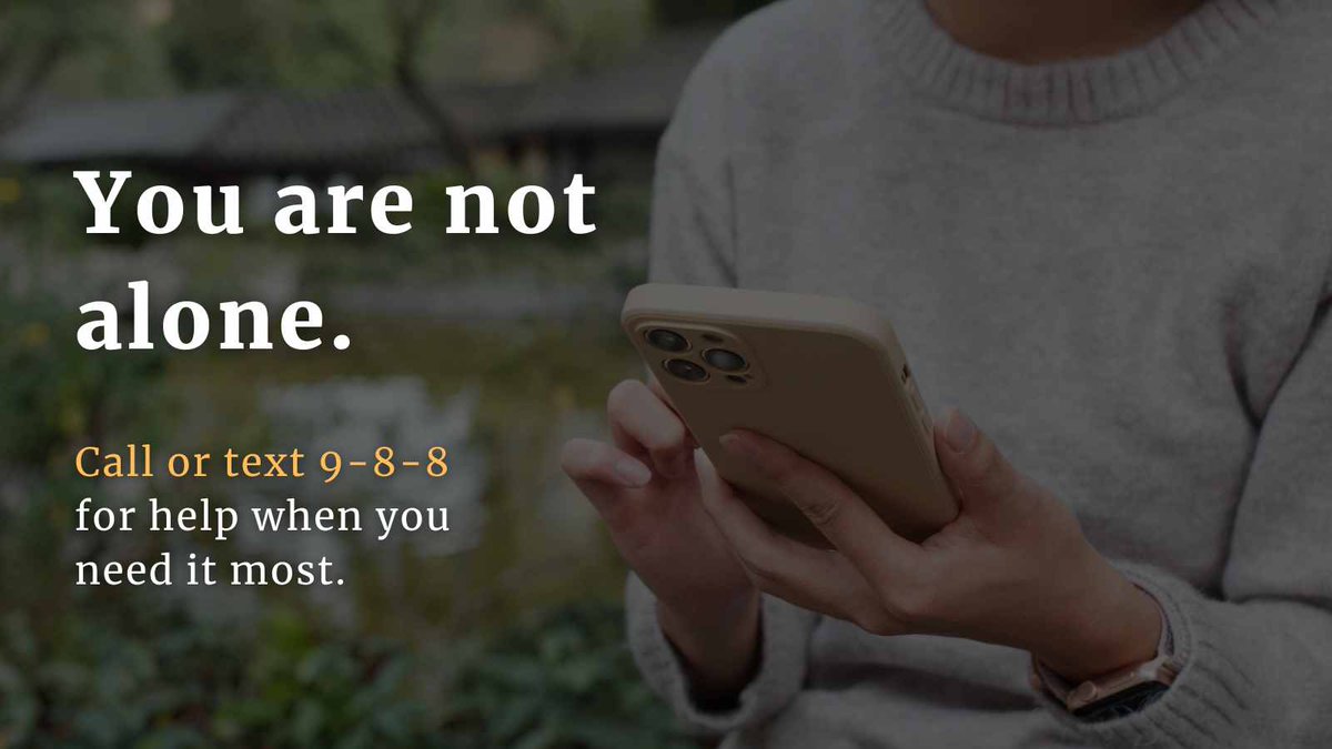 GGCanada's tweet photo. Your mental health matters.

A new suicide crisis &amp; emotional distress helpline is there to help. Individuals needing support can now call or text 9-8-8 anytime, from anywhere in the country, to speak with a trained responder in French or English.

➡️ https://t.co/YpVTsTDg33 https://t.co/Mger5VmXWs
