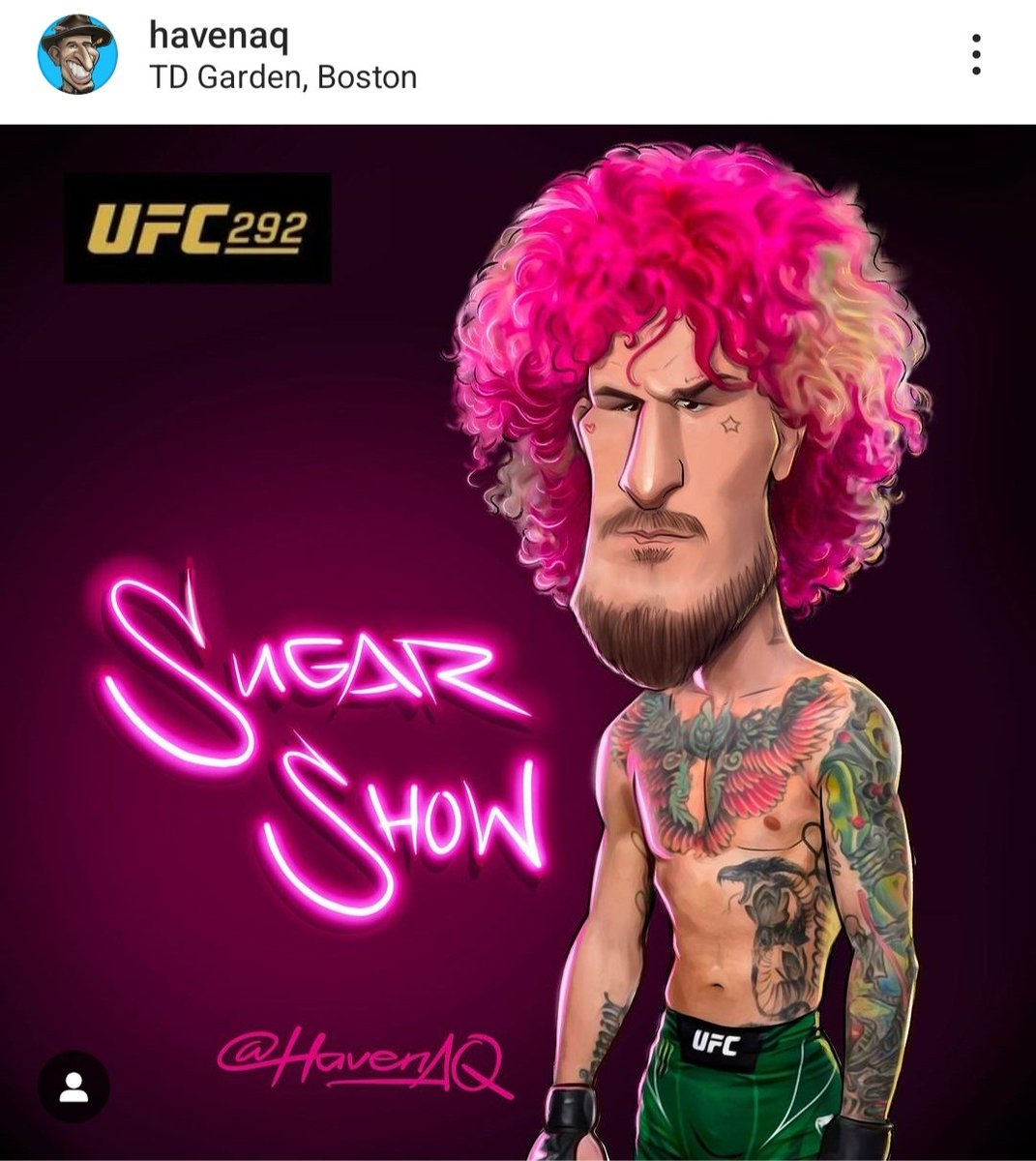 HavenAQ's tweet photo. @SugaSeanMMA 
#caricature #ufcfanart #seanomalley
#havenaq #ufc #mma #caricatureartist https://t.co/V686xLXMlo