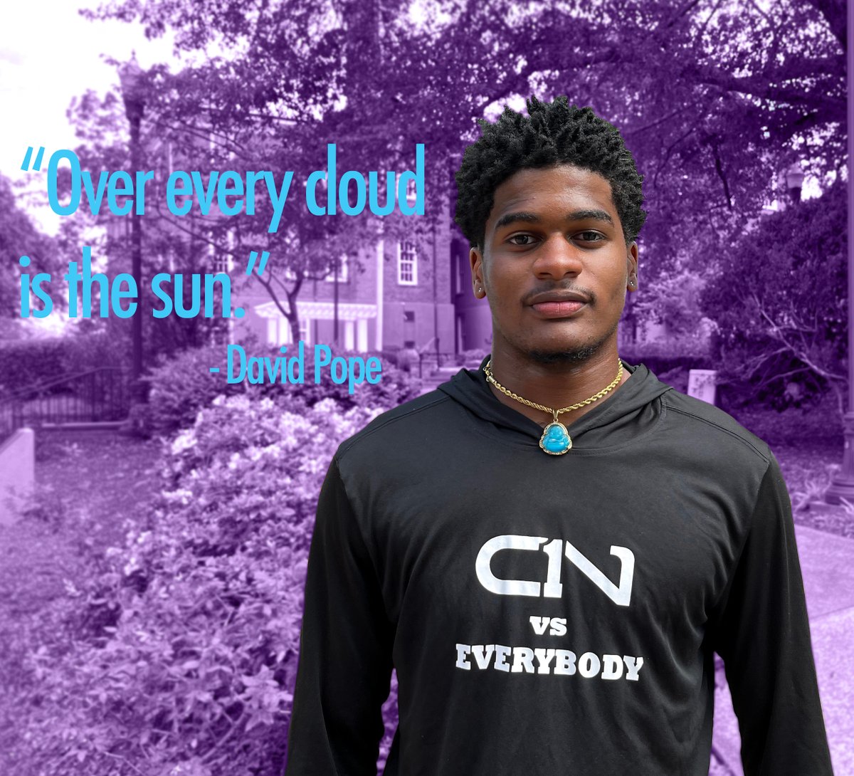 LaGrangeCollege's tweet photo. The end of the semester can be difficult for some, but senior David Pope wants his fellow students to know: "Over every cloud is the sun. No matter how hard it seems in life or in school, the outcome will always shine in a positive direction for your future." #AdviceForStudents https://t.co/G5dSzHmhL7