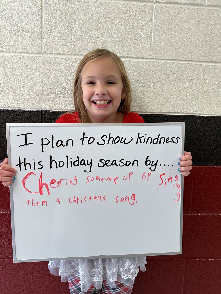 This month, we're asking CCSD students to share how they plan to spread kindness and holiday cheer … and their answers will warm your #CCSDfam heart! Here's what Carmel ES fourth-grader Selene Evans had to say: