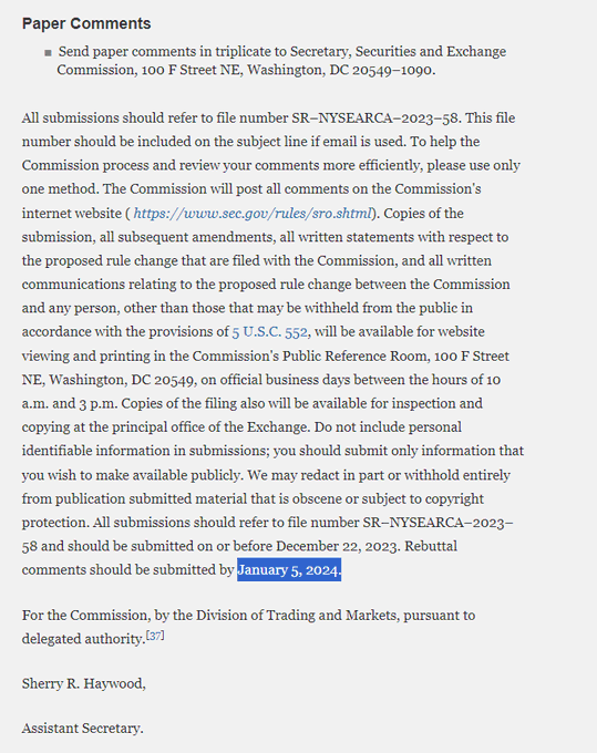 BitcoinMagazine's tweet photo. JUST IN: 🇺🇸SEC publishes Franklin Templeton and Hashdex spot #Bitcoin ETF application delays to the federal register.

Window for potential ETF approval is now January 5th-10th. https://t.co/0LvMIBwBIF