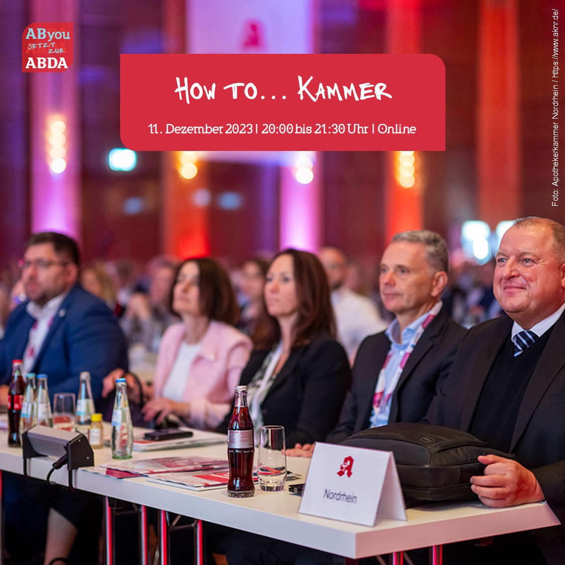 📬 Einladung zu "How to... Kammer" <a href="/aknr_de/">Apothekerkammer Nordrhein AKNR</a>

📆 𝟭𝟭. 𝗗𝗲𝘇𝗲𝗺𝗯𝗲𝗿 𝟮𝟬𝟮𝟯 | 🕗 𝟮𝟬:𝟬𝟬 - 𝟮𝟭:𝟯𝟬 𝗨𝗵𝗿 | 🌐 𝗢𝗻𝗹𝗶𝗻𝗲

🌐 𝗔𝗻𝗺𝗲𝗹𝗱𝘂𝗻𝗴 &amp; 𝗪𝗲𝗶𝘁𝗲𝗿𝗲 𝗜𝗻𝗳𝗼𝘀
aknr.de/akademie/fort-…

Einführung und Überblick in die standespolitische Arbeit der Kammern.